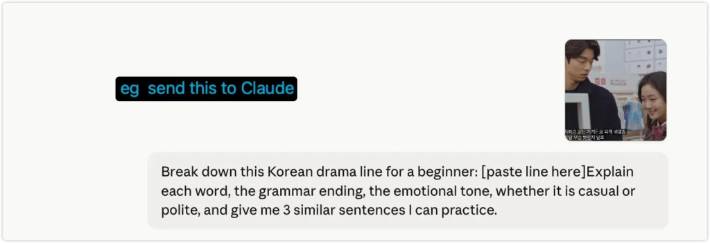 How Long Does It Take to Learn Korean? Find Your Stuck Point First Prompt 1: Break down a drama line