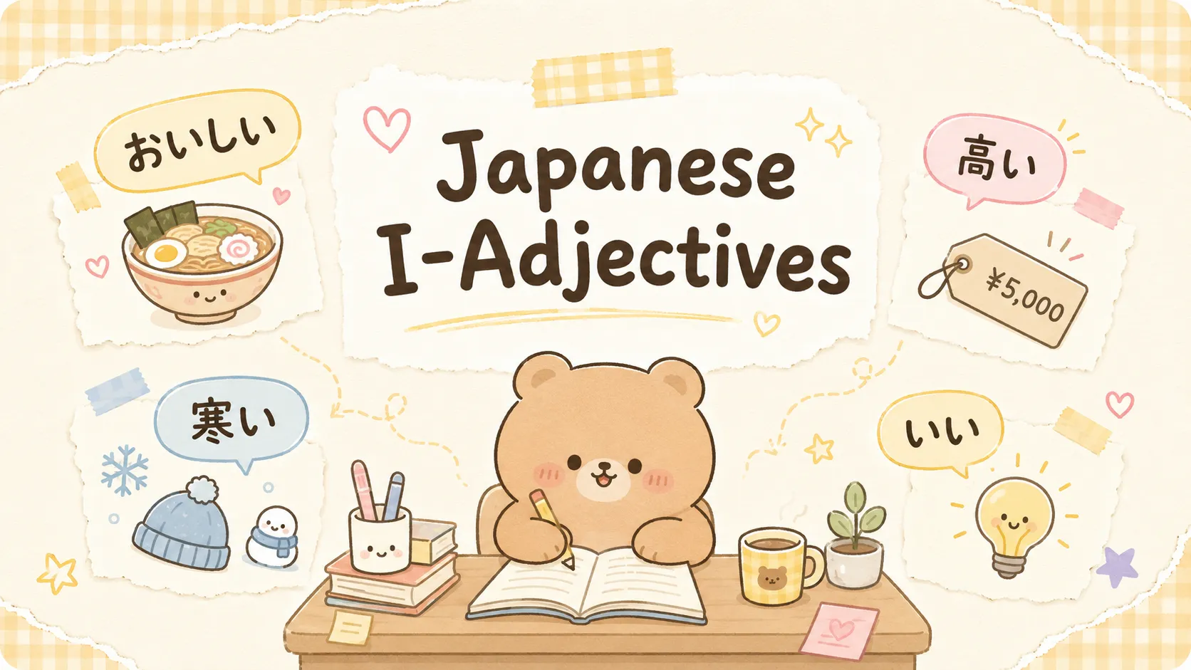 50 Japanese I Adjectives: Conjugation Chart, Examples, and Practice