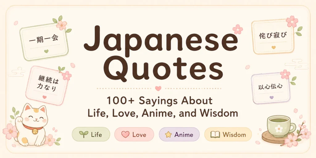 Japanese Quotes: 100+ Sayings About Life, Love, Anime, and Wisdom
