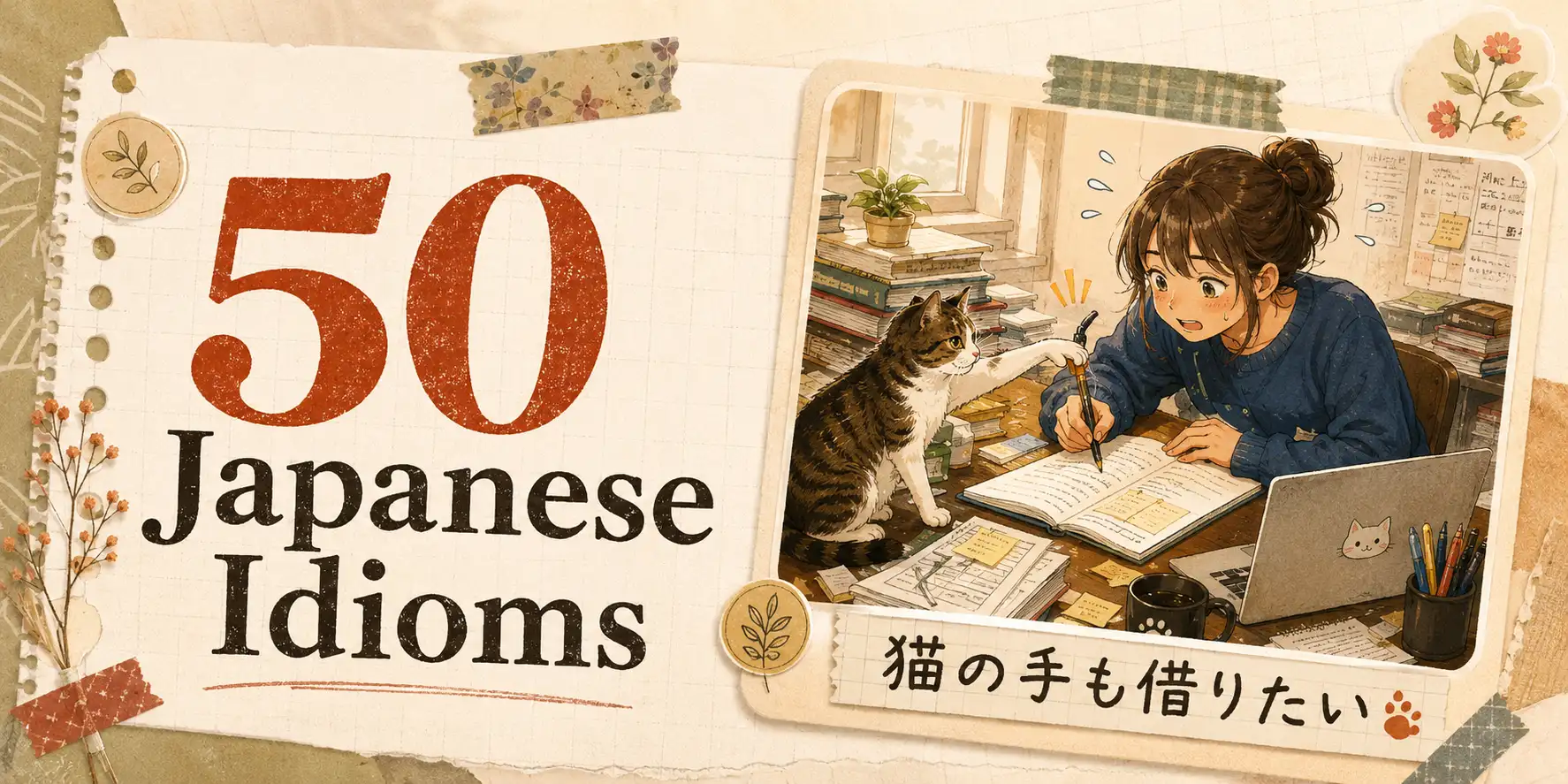 Japanese Idioms: 100 Common Expressions with Free PDF