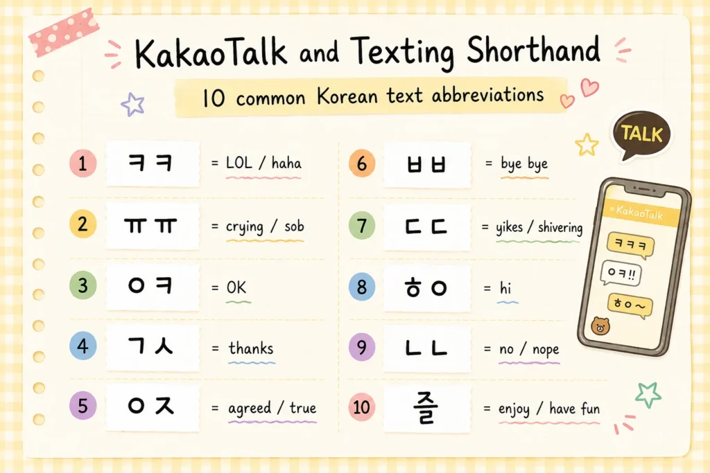 Korean Texting Slang and KakaoTalk Shorthand