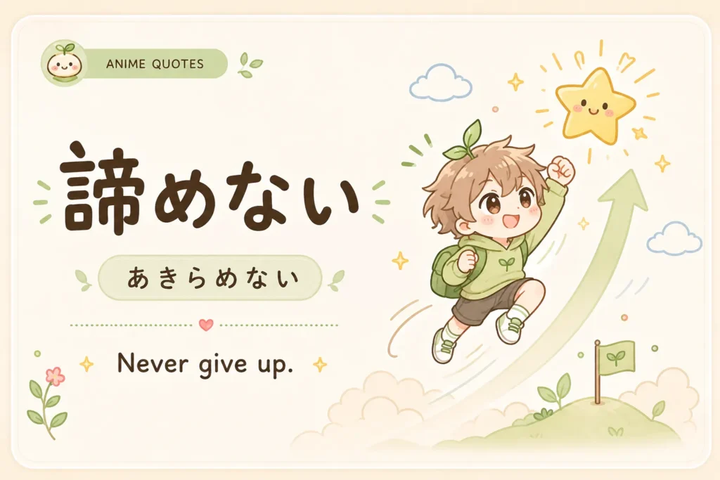 諦めない