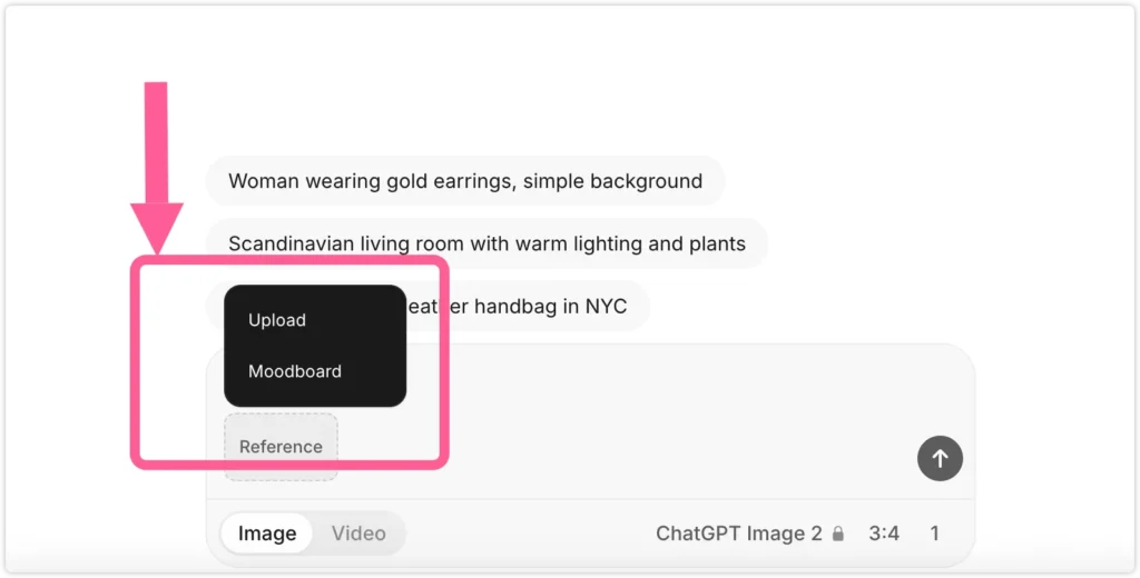 Pixelcut interface showing how to upload a reference image for an AI miniature photo