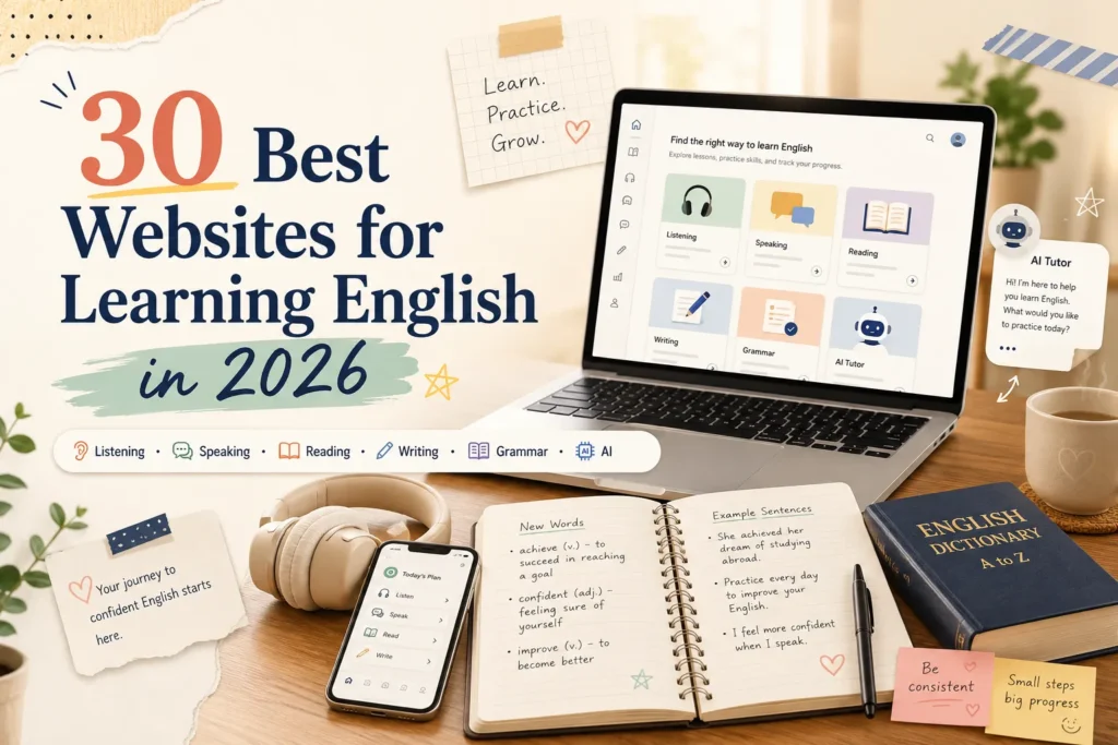 30 Best Websites for Learning English in 2026